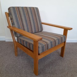 Danish oak arm chair